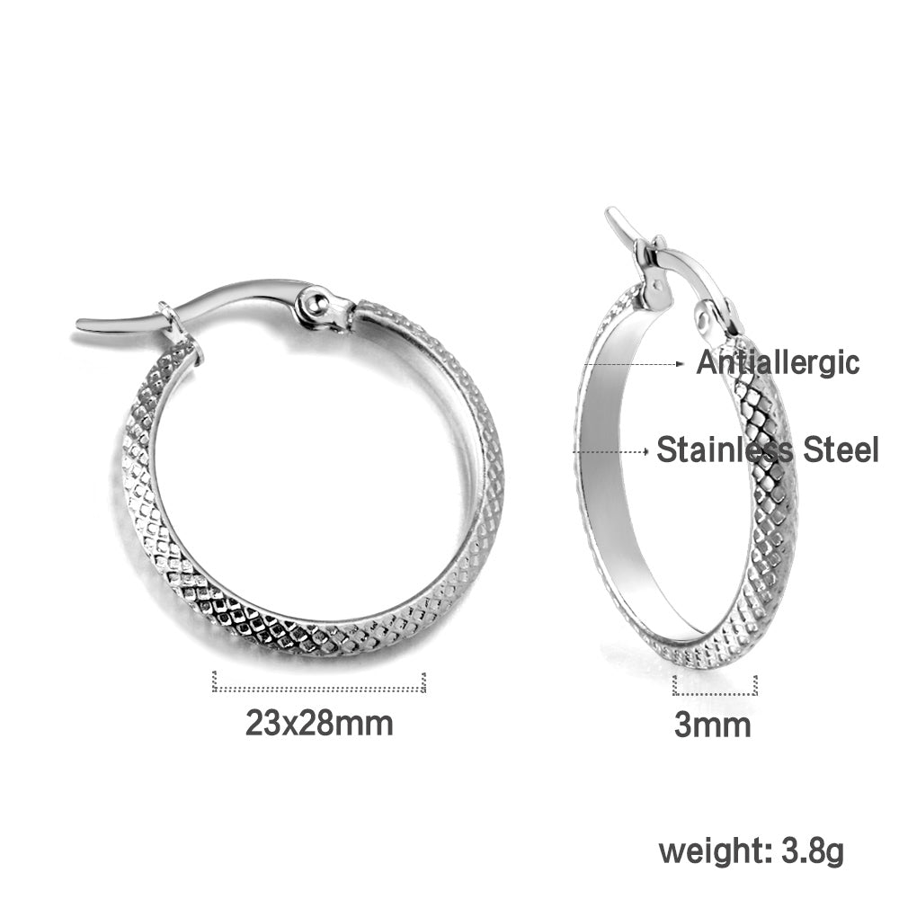 Round mesh earrings 3*23*28mm asonjewelry
